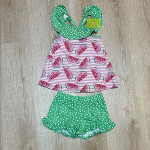 NWT Millie Loves Lily Watermelon Print 4T Girl’s Summer Outfit